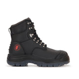 Rock Rooster Footwear ROCKROOSTER Kensington Black 7 inch Zip-sided Steel Toe Leather Work Boots AK245Z, view 3