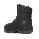 Rock Rooster Footwear ROCKROOSTER Kensington Black 7 inch Zip-sided Steel Toe Leather Work Boots AK245Z, view 4