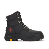 Rock Rooster Footwear ROCKROOSTER Knox Black 7 Inch Steel Toe Leather Asphalt Work Boots AK245, view 2
