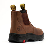 Rock Rooster Footwear ROCKROOSTER Lumen Brown 6 inch Pull-on Leather Work Boots AK224, view 2