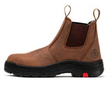 Rock Rooster Footwear ROCKROOSTER Lumen Brown 6 inch Pull-on Leather Work Boots AK224, view 4