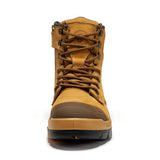 Rock Rooster Footwear ROCKROOSTER Madison Tan 6 inch Zip-sided Steel Toe Leather Work Boots AK052, view 5