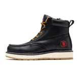 Rock Rooster Footwear ROCKROOSTER Magnolia Men's 6 inch Black Soft Toe Zip Sided Wedge Work Boots SAP310, view 4