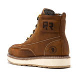 Rock Rooster Footwear ROCKROOSTER Magnolia Men's 6 inch Brown Zip Sided Soft Toe Wedge Work Boots SAP309, view 2