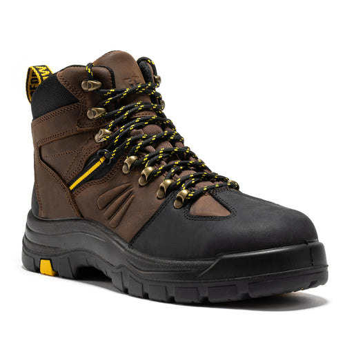Rock Rooster Footwear ROCKROOSTER Marfa Brown 6 inch Waterproof Composite Toe Leather Work Boots CP211