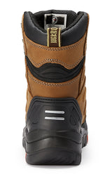 Rock Rooster Footwear ROCKROOSTER Woodland Men's 8 inch Brown Work Boots, Composite Toe, Slip Resistant, Electrical Hazard Protection, Rubber outsole AK869, view 3