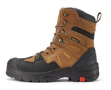 Rock Rooster Footwear ROCKROOSTER Woodland Men's 8 inch Brown Work Boots, Composite Toe, Slip Resistant, Electrical Hazard Protection, Rubber outsole AK869, view 4
