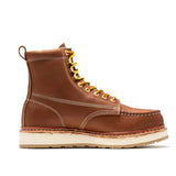 Rock Rooster Footwear ROCKROOSTER Norwood Men's 6 inch Brown Steel Toe Wedge Work Boots SAP621, view 3
