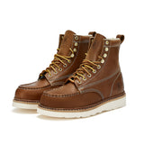 Rock Rooster Footwear ROCKROOSTER Norwood Men's 6 inch Brown steel toe wedge work boots with Vibram® Outsole VAP621, view 5