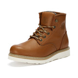Rock Rooster Footwear ROCKROOSTER Roberta Men's Safety Water Resistant Tan Leather Wedge Work Boots with Vibram® Outsole VAP615, view 6