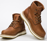 Rock Rooster Footwear ROCKROOSTER Roberta Men's Wedge Work Boots, Safety Water Resistant Leather Boots, ASTM 2892 AP615, view 5