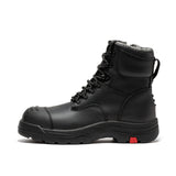 Rock Rooster Footwear ROCKROOSTER Roslyn Black 7 inch Zip-sided Composite Toe Leather Work Boots CP245Z, view 2