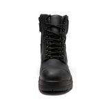 Rock Rooster Footwear ROCKROOSTER Roslyn Black 7 inch Zip-sided Composite Toe Leather Work Boots CP245Z, view 5