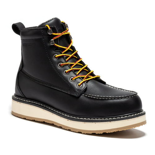 Rock Rooster Footwear ROCKROOSTER Trinidad Men's 6 inch Black Steel Toe Wedge Work Boots SAP2301