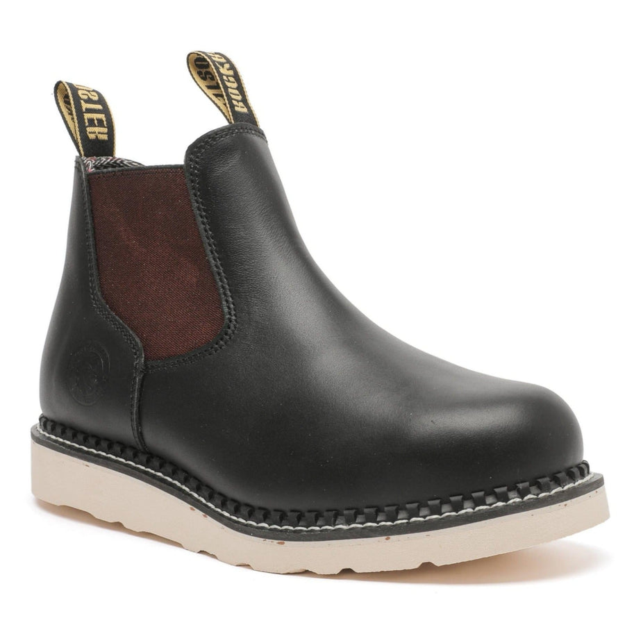 Rock Rooster Footwear ROCKROOSTER Trinidad Men's 6 inch Black Steel Toe Wedge Work Boots VAP2303