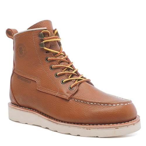 Rock Rooster Footwear ROCKROOSTER Trinidad Men's 6 inch Brown Soft Toe Wedge Work Boots VAP2306