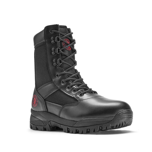 Rock Rooster Footwear ROCKROOSTER Vega 8 inch Black Action leather Soft Toe Tactical and Law Enforcement Boots AB2663