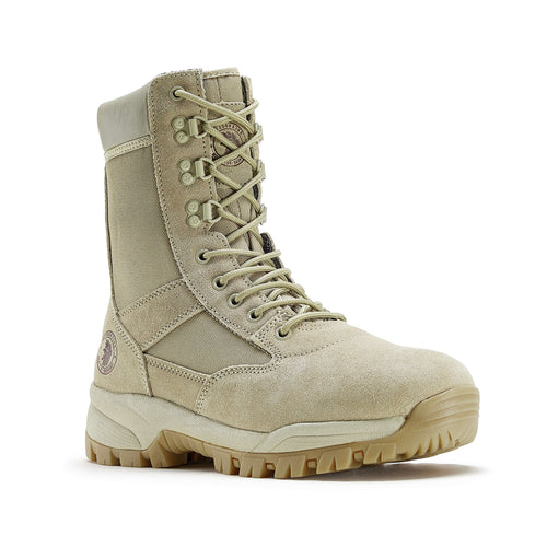 Rock Rooster Footwear ROCKROOSTER VEGA 8 inch Sand Suede Leather Soft Toe Tactical and Law Enforcement Boots AB2664