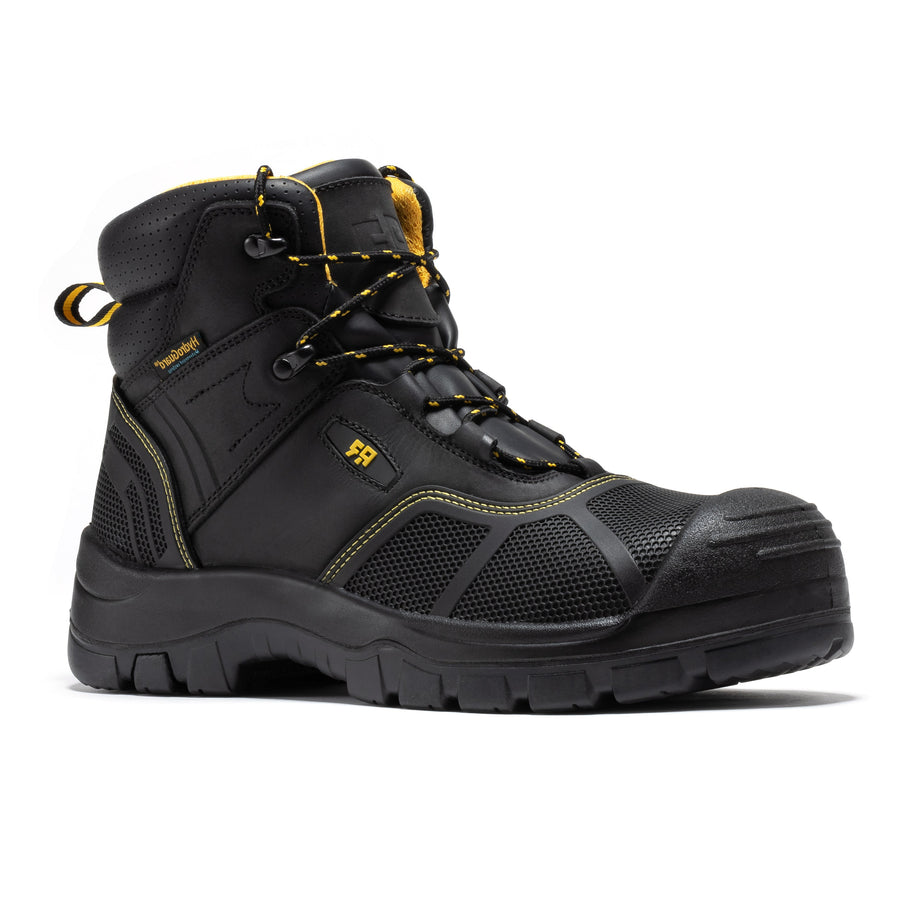Rock Rooster Footwear ROCKROOSTER Woodland Black 6 inch Waterproof Composite Toe Leather Work Boots AK663