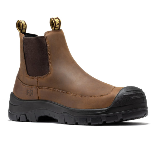 Rock Rooster Footwear ROCKROOSTER Woodland Brown 6 inch Composite Toe Pull-on Leather Work Boots AK664
