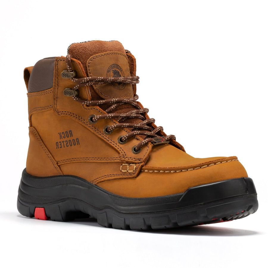 Rock Rooster Footwear ROCKROOSTER Zumbro 6 inch Wide Steel Toe, Rubber Outsole, EH Protection,, ASTM 2413, Work Boots AK370
