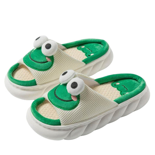 Roomtery 3D Eyes Frog Slippers