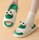 Roomtery 3D Eyes Frog Slippers, view 2