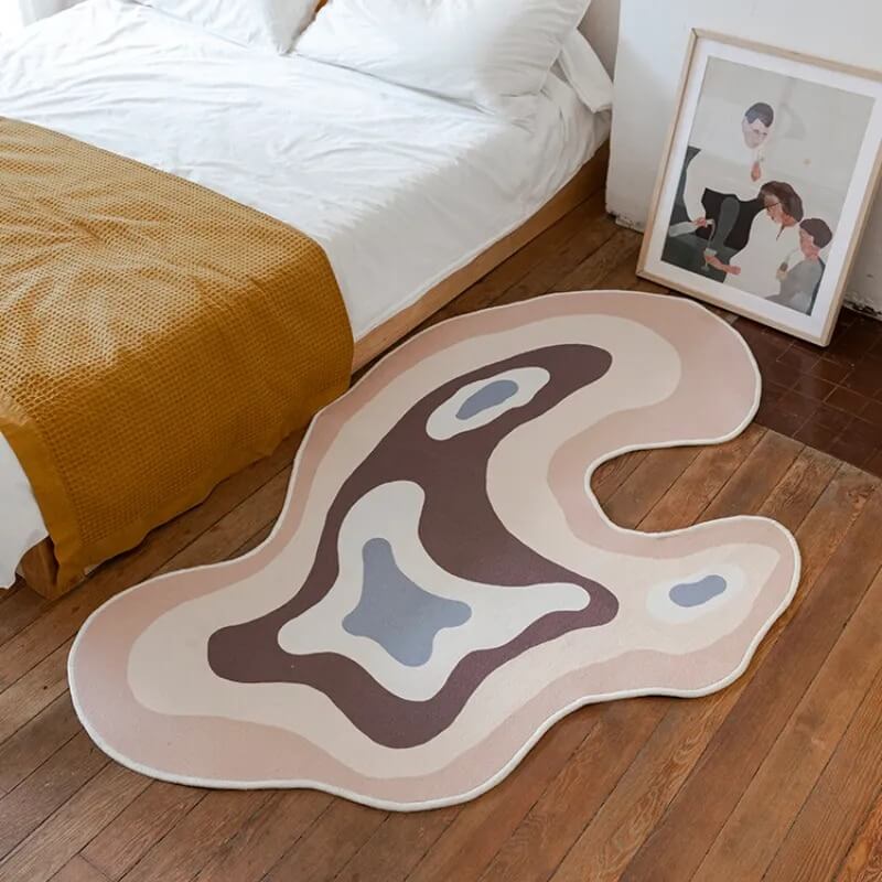 Roomtery Abstract Pastel Blob Accent Rug