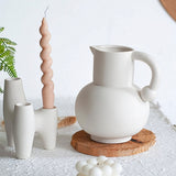 Roomtery Abstract Triple Ceramic Candle Holder, view 4