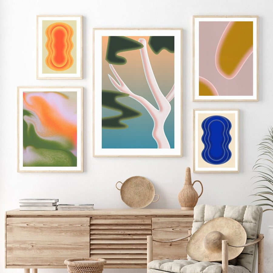 Roomtery Abstract Waves Canvas Posters