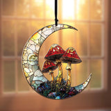 Roomtery Fairycore Aesthetic Moon & Mushroom Suncatcher, view 3