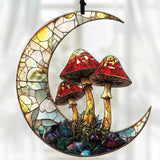 Roomtery Fairycore Aesthetic Moon & Mushroom Suncatcher, view 5