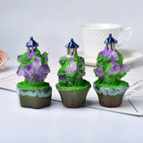 Roomtery Amethyst Fairy Tower Mini Figurine, view 3
