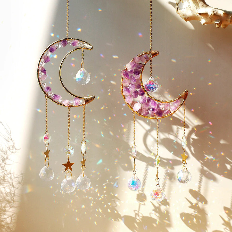 Roomtery Amethyst Moon Suncatcher