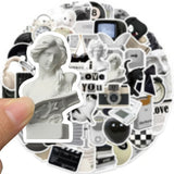Roomtery B&W Academia Girl Sticker Pack, view 2