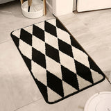Roomtery B&W Argyle Print Accent Rug, view 3