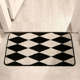 Roomtery B&W Argyle Print Accent Rug, view 4