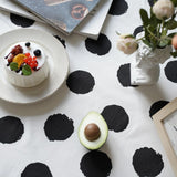 Roomtery B&W Polka Dot Tablecloth, view 2