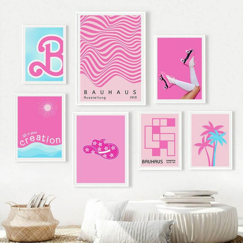 Roomtery Barbiecore Gallery Wall Art Canvas Posters