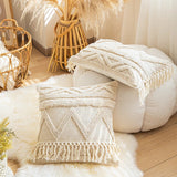 Roomtery Beige Boho Tufted Cushion Cover, view 3