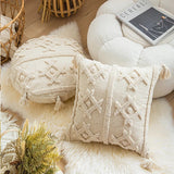 Roomtery Beige Boho Tufted Cushion Cover, view 4