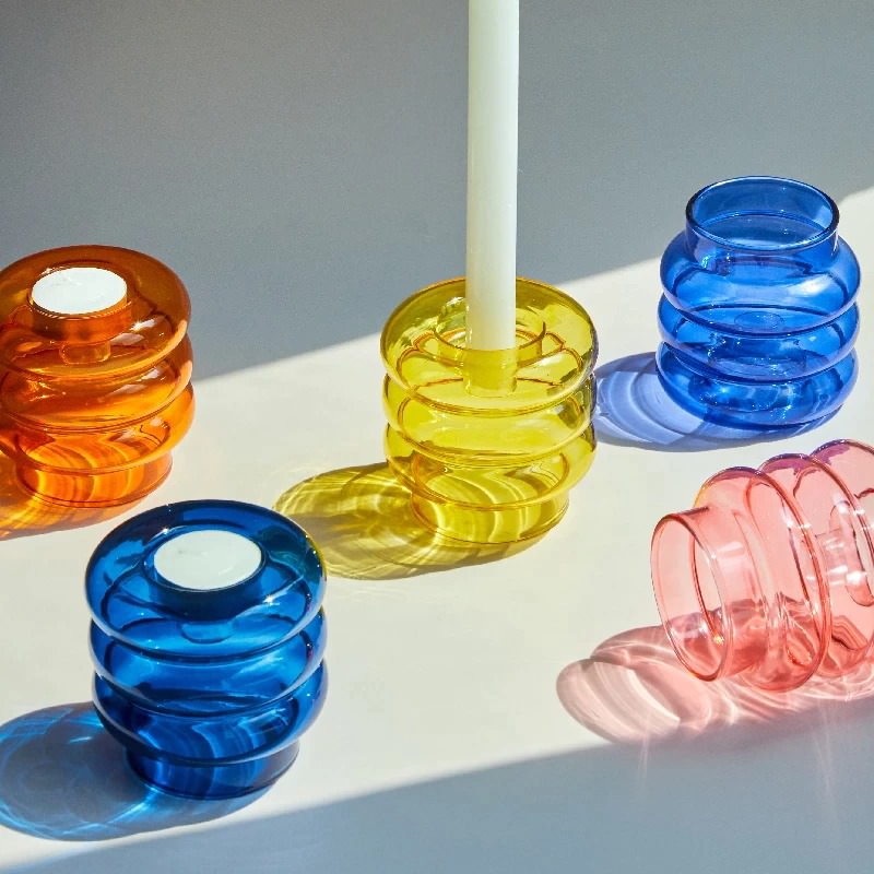 Roomtery Bibendum Glass Candle Holder