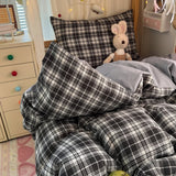 Roomtery Black & Brown Plaid Bedding Set, view 2