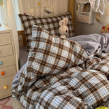 Roomtery Black & Brown Plaid Bedding Set, view 5