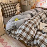Roomtery Black & Brown Plaid Bedding Set, view 6