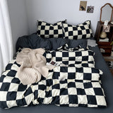 Roomtery Black & Cream Checkered Bedding Set, view 3