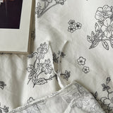 Roomtery Black Outline Flowers Bedding Set, view 5