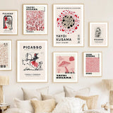 Roomtery Black & Red Dotted Art Gallery Wall Canvas Posters, view 2