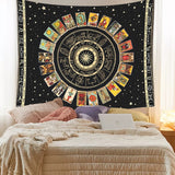 Roomtery Black Tarot Cards Mandala Tapestry, view 2