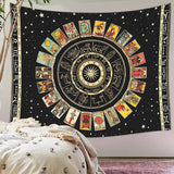 Roomtery Black Tarot Cards Mandala Tapestry, view 3